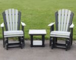 Amish Poly Child Adirondack Glider and Child End Table