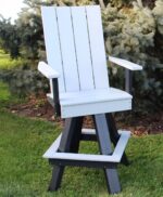 Poly Joya Swivel Bar Chair [Dove Grey and Black]