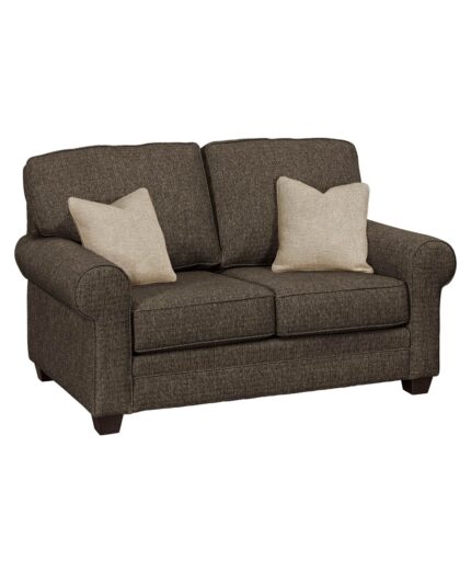 Amish Ellington Sock Arm Loveseat with Pillows