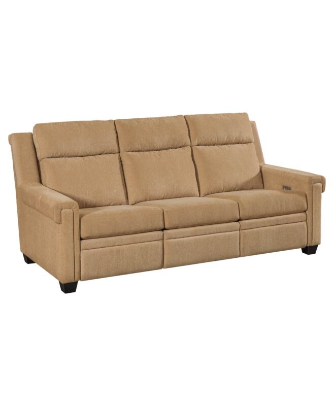 Amish Remington Power Sofa Recliner with Tilt Headrest