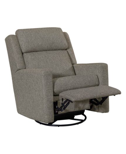 Amish Tatum Swivel Rocker Recliner [Half Reclined]