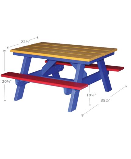 Poly Child Picnic Table [Dimensions]