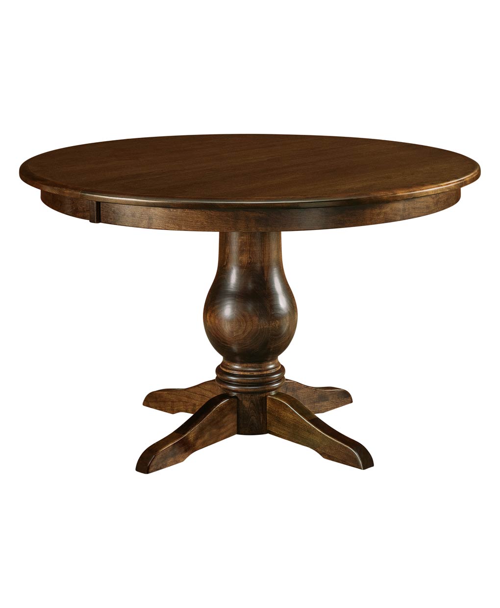Amish Auburn Single Pedestal Table