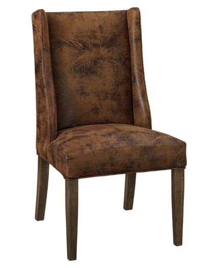 Amish Benton Chair [Brown Maple with FC-50241 Charwood stain and 37-1 Mocha fabric.]