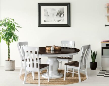 Amish Sonoma Pedestal Table with Raleigh Chairs