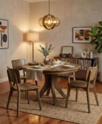 Amish Huntley Pedestal Table and Grant Chairs