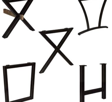 The Live Edge Legacy Table is available with choice of base