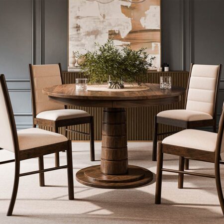 Amish Liam Pedestal Table and Salina Chairs