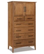 Amish Atlantic Chest Armoire [Shown in Rustic Cherry with a Chestnut finish]