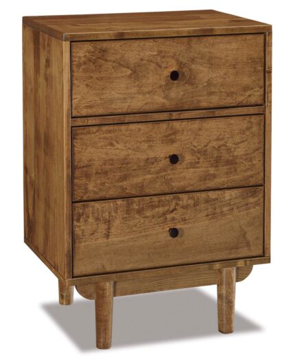 Amish Baymont 3 Drawer Nightstand [Shown in Brown Maple with a Hoosier Special finish]