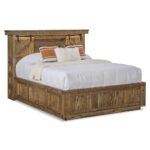 Amish Ironslide Bookcase Bed [Shown with 307 Platform and no Horseshoes]