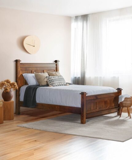 American Panel Amish Bed [Quarter Sawn White Oak with a Michael's Cherry finish]