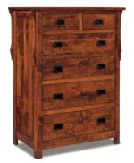 Amish Stick Mission 6 Drawer Chest [Brown Maple with a Michael's Cherry finish]