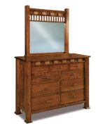 Amish Sequoyah 9 Drawer Dresser [JRSQ-030 Mirror]