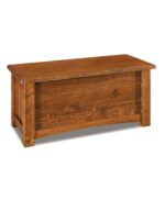 Amish Timbra Blanket Chest with Cedar Bottom [Rustic Quarter Sawn White Oak with an Asbury Brown finish]