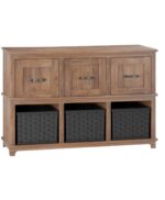 Amish Stackable Cubby Bench [Shown with open cubby on bottom and drawers on top]