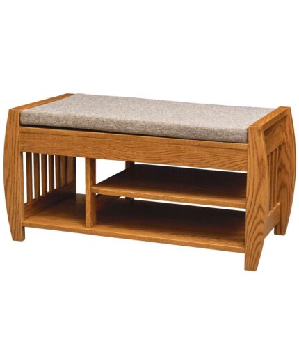 Amish Lincoln Bench [Shown with loose cushion seat]