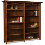 Amish Artesa 10 Shelf Double Bookcase