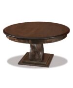 Amish Arc Lexington Round Pedestal Coffee Table