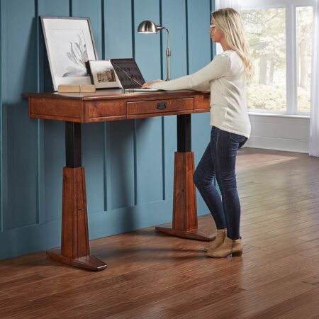 Amish Grant Sit-to-Stand Writers Desk [Top Lifted]