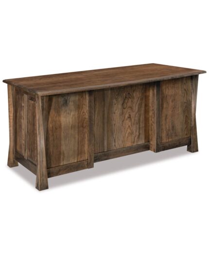 Amish Arc Lexington Double Pedestal Desk with Curved Top