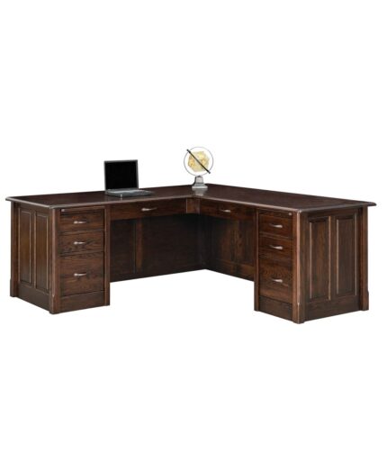 Amish Victorian 8 Drawer L-Desk