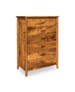 Jasmine 6 Drawer Chest features a solid wood frame with clean lines and six spacious drawers for heirloom-quality storage.