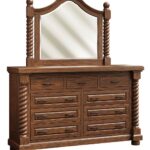 Amish Arvada 9 Drawer Dresser [Shown with Optional Mirror]