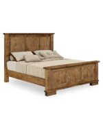 The Springdale Bed showcases a solid wood panel frame with sleek lines, embodying Amish handcrafted elegance.