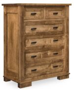 The Springdale 6 Drawer Chest features a solid wood frame with clean, mission-style lines and six spacious drawers.