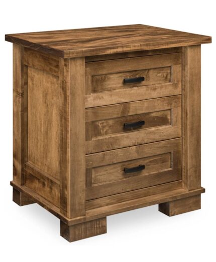 Springdale 3 Drawer Nightstand features a sturdy frame with three seamless drawers and clean lines for any bedroom.