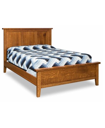 The Sierra Mission Bed features a solid wood frame with clean lines and a sturdy, heirloom-quality design.