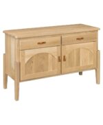 The Century Enclosed Sofa Table features two drawers and two cabinet doors with arched paneling.