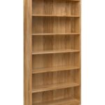 The Bordeaux Bookcase is a tall, solid wood bookcase with six shelves, featuring a simple frame and a top molding.