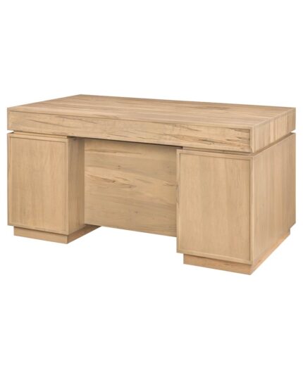 The Bordeaux Double Pedestal Desk is a sturdy, solid wood office desk with a thick rectangular top over two recessed pedestals.