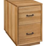 The Bordeaux File Cabinet is a solid wood file cabinet with a simple, clean frame and two large drawers.