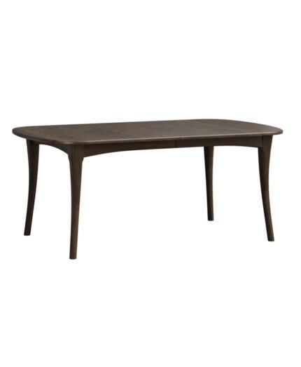 The Kennett Leg Table features gracefully curved legs and a sleek, solid wood top for elegant dining.