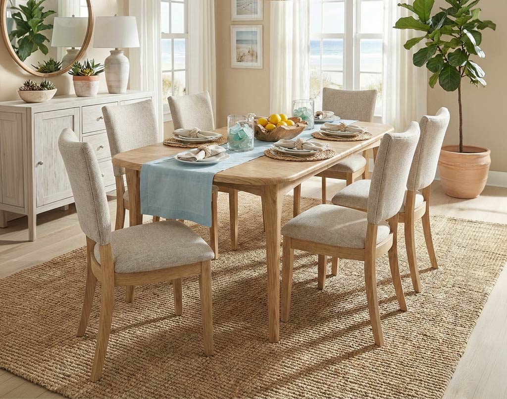 Amish Kennett Leg Table with Birkin Chairs