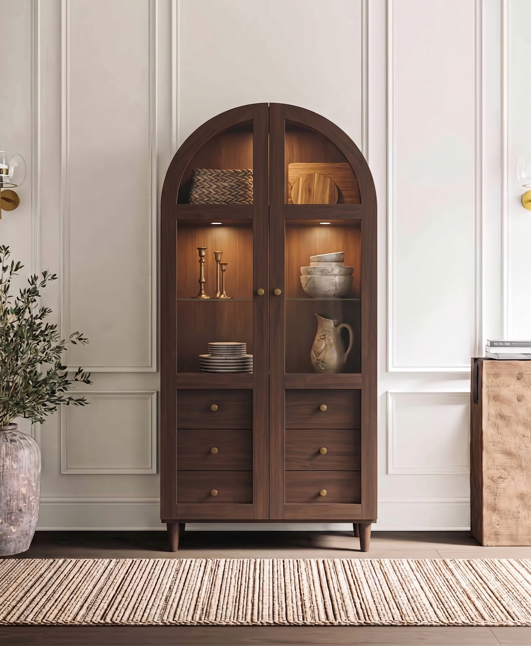 Amish Bentley Display Cabinet